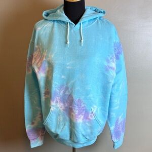 Artist Union Blue and Purple Tie-Dye Hoodie Sz L